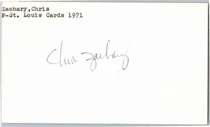 -Chris Zachary- (d.2003) Signed/Autograph/Auto Postcard Houston Astros MLB - Picture 1 of 2