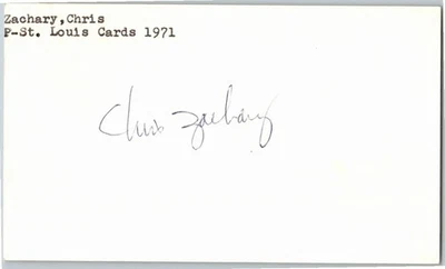 -Chris Zachary- (d.2003) Signed/Autograph/Auto Postcard Houston Astros MLB - Image 1 of 2