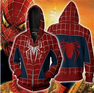 PS4 Raimi Spider-man Hoodies Coat Spiderman Sweatshirt Halloween Cosplay Costume - Picture 1 of 4