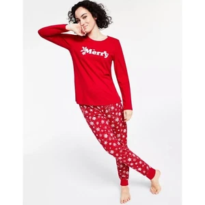 FAMILY PAJAMAS Matching Women's Merry Snowflake Mix It Family Pajama Set M - Picture 1 of 3