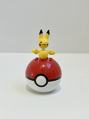 Mega Bloks Construx Pokemon Pikachu With Pokeball Figure & Ball - Missing Feet - Image 1 of 4
