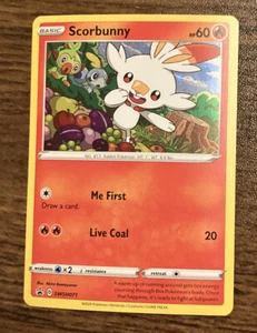 Scorbunny SWSH071 Black Star Promo Cosmos Holo Pokemon Card - NM Near Mint - Picture 1 of 2