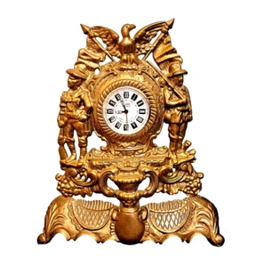 Alte Tischuhr Messing - SLAVA 11 Jewels - Made RUSSLAND 3500 gramm (3,5 kilo)TOP - Bild 1 von 4