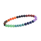 7 Chakras Reiki Healing Balancing Round Beads FashionCrystal Rainbow Bracelet 