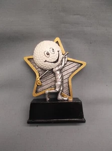 GOLF little pal trophy resin full color award LPR06 - Picture 1 of 1