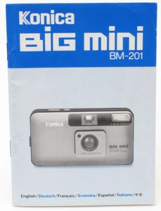Genuine Original Konica Big Mini BM-201 Instruction Manual - Multi Language - Picture 1 of 2