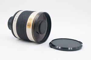 Rokinon 500mm f6.3 DX Manual Focus Lens w/Nikon F Mount T Mount Adapter Ex Cond.