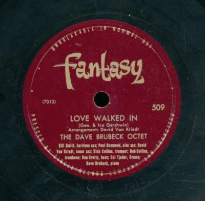 78tk-Jazz-FANTASY 509 -Dave Brubeck Octet-(Love walked in/Way you look tonight) - Image 1 of 2