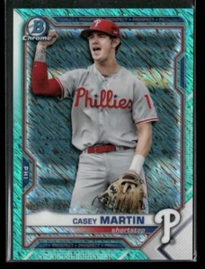 2021 Bowman Chrome Prospects #BCP-92 Casey Martin Aqua Shimmer Refractor /125 - Picture 1 of 2