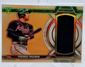 2021 Topps Triple Threads Freddie Freeman Single Jumbo Relic Amber #SJR-FF /18 - Picture 1 of 2