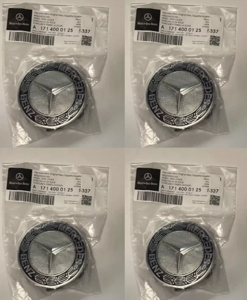 Juego de 4 tapacubos estrella insignia emblema cubierta central rueda aleación MERCEDES BENZ Foto 1 de 1