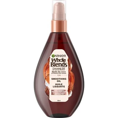 Garnier Whole Blends Coconut Oil Cocoa Butter Hair Oil 3.4 Fl Oz Smoothing Tr... - Image 1 of 4