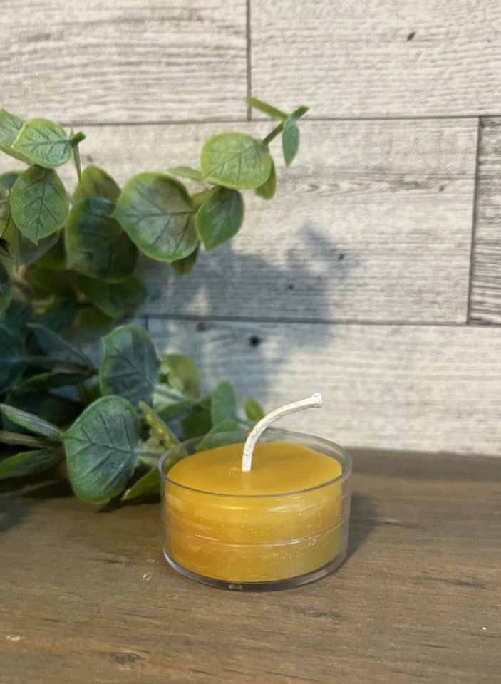 Pure Beeswax (bees wax) - 6 Tea Light candles - Image 1 of 1