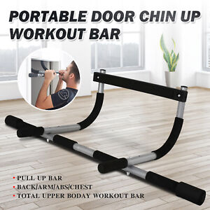 Portable Pull Up Chin Up Bar Doorway Wall Exercise Home Gym Workout Fitness Abs