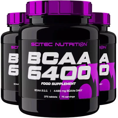 SCITEC NUTRITION BCAA 6400 - Aminoácidos esenciales BCAA tabletas de crecimiento muscular de alta calidad