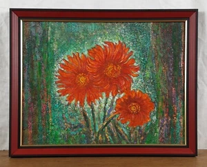 Original Gemälde, Rote Blumen, Stillleben, Ukrainischer Künstler, Europäische Kunst - Bild 1 von 8