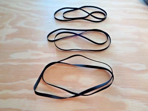 TURNTABLE BELT LOT OF THREE (3) FOLDED LENGTH 12.5" (EACH BELT IS 25 INCHES) NEW - Picture 1 of 1