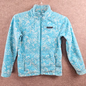 COLUMBIA Youth Girls Size L Fleece Jacket Aqua Green Color - Picture 1 of 5