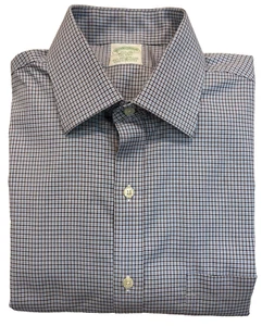 Camisa de vestir Brooks Brothers Milano para hombre 15,5-36 cuadros algodón Supima/spandex - Imagen 1 de 8