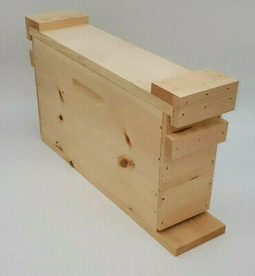 MIDNIGHT BEE SUPPLY Assembled 2 Frame, Nuc, Deep Langstroth Beehive Box Commercial Pine