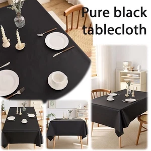 Waterproof Black Tablecloth Polyester Anti-Slip Easy Clean - Bild 1 von 20