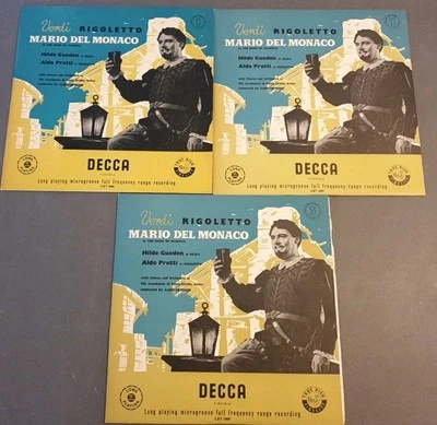 Rigoletto – Verdi; 3x LP set; Del Monaco Gueden Erede (Decca – LXT 5006-8) - Image 1 of 2