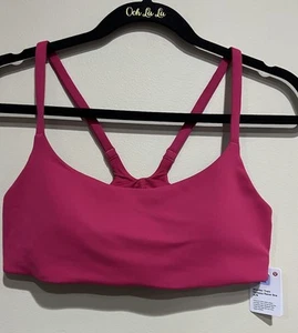 NWT Lululemon Size 10 Wunder Train Strappy Racer Bra A/B PSNT Passionate Pink - Picture 1 of 5