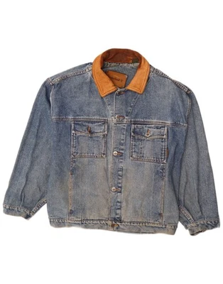 TIMBERLAND Mens Denim Jacket UK 40 Large Blue Cotton CM24 - Image 1 of 4