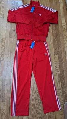 Adidas Originales Rojo Firebird Trifolio Chándal Pantalones Chaqueta Para Hombre 2XL Conjunto Completo Foto 1 de 4