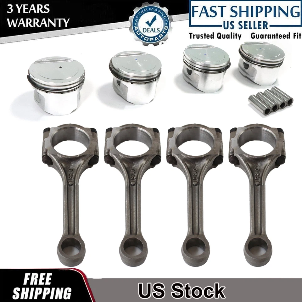 Pistones y anillos de motor G4GC 2,0 L con varilla de conexión para Hyundai Elantra Kia Soul Foto 1 de 4