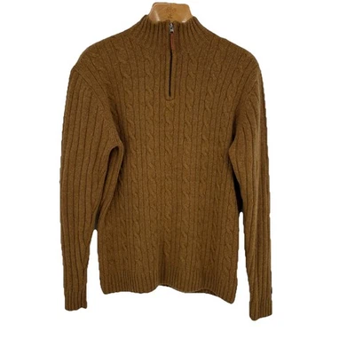 Suéter de lana Columbia para hombre tejido con cable grande cuello falso cuarto cremallera esquí al aire libre Foto 1 de 4