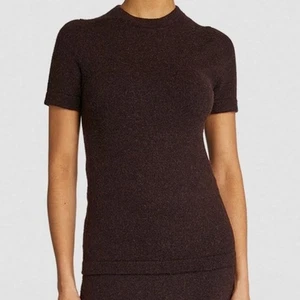 Lauren Manoogian Baby Crewneck Sweater Short Sleeve Soil Brown Size 1 Small NWT - Picture 1 of 18