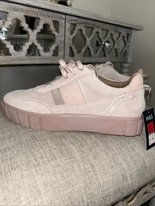 Marks And Spencer Per Una Ladies Pink Trainers Size 7 BNWT - Picture 1 of 5