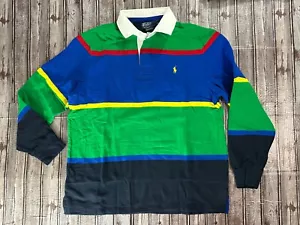 Polo Ralph Lauren rugby heavy cotton polo shirt colorblock sz XL NWT $98 - Picture 1 of 4