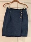 Vintage Ralph Lauren Country Denim Wrap Jean Skirt Size 6 Union Made USA
