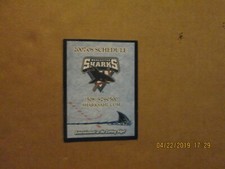 AHL Worcester Sharks Vintage Defunct 2007-08 Team Logo Hockey Pocket Schedule