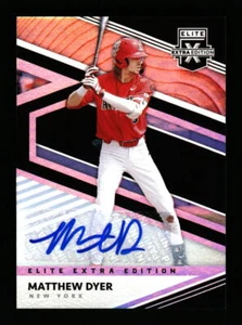 2020 Panini Elite Extra Edition Matthew Dyer AUTO New York Mets - Picture 1 of 2