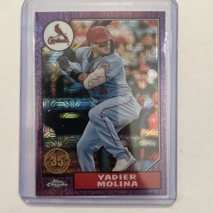 2022 TOPPS SILVER PACK YADIER MOLINA PURPLE 52/75 35TH ANNIVERSARY 1987 T87C-4 - Picture 1 of 2