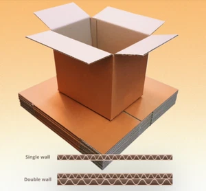 SINGLE & DOUBLE WALL CARDBOARD POSTAL BOXES - BRAND NEW MADE FROM RECYCLED PAPER - Picture 1 of 12