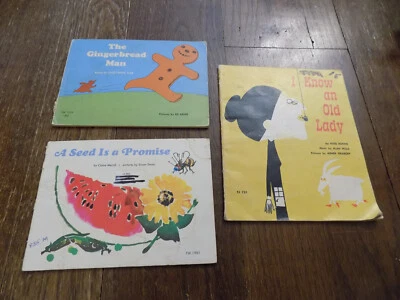 Vtg Lot 1961 I KNOW AN OLD LADY Bonne Graboff Aseed is a promise Gingerbread man - Image 1 of 4