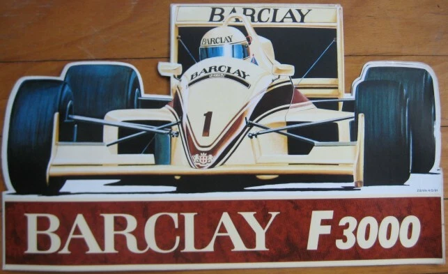 Calcomanía publicitaria de cigarrillos Barclay - Indy Racing Car F3000 Foto 1 de 1