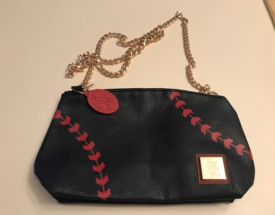 St Louis Cardinals SGA Purse Hand Bag Crossbody Dark Navy Blue & Red Gold Chain - Image 1 of 4