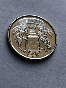Uncirculated Canada 2017 Stanley Cup 125th 25 cent quarter coin from mint roll - Picture 1 of 2