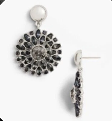 Новый с Ярлыками Talbots праздник кристалл капли серьги серебристого тона - Изображение 1 из 4