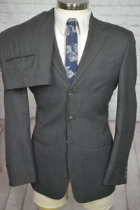 Perry Ellis Mens Gray REG FIT 3 Button 2 Piece Suit 38R Jacket 32x28 Pant - Picture 1 of 11