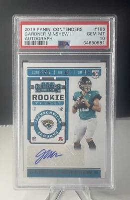 2019 Panini Contenders - Rookie Ticket #186 Gardner Minshew II (AU, RC) - Image 1 of 2