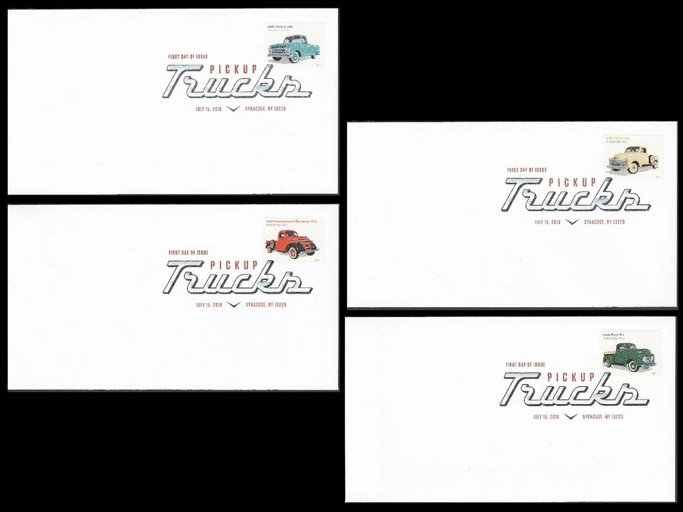 US 5101-5104 Pickup Trucks (set of 4) DCP FDC 2016 - Image 1 of 1