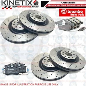 Para VW Golf MK4 Gti 1.8T Delantero Trasero Cross Perforados Freno Discos Fr RR - Imagen 1 de 1