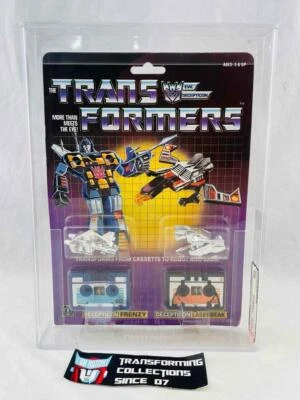 Transformers G1 Original AFA 80 Pre Rub Frenzy & Laserbeak MOSC 80/85/90 - Image 1 of 3