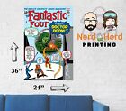 Affiche murale de couverture de bande dessinée Fantastic Four #5 plusieurs tailles 11x17-24x36